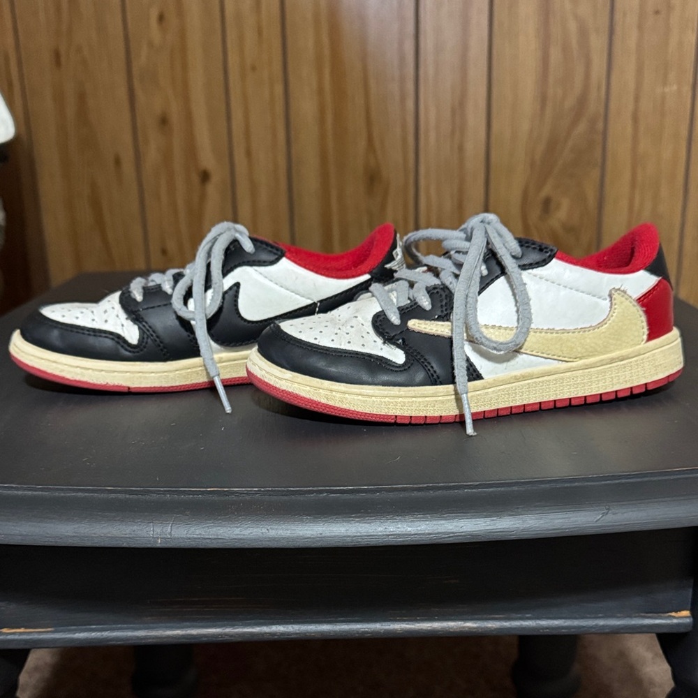 Nike Kids Black, White, and Red Sneakers